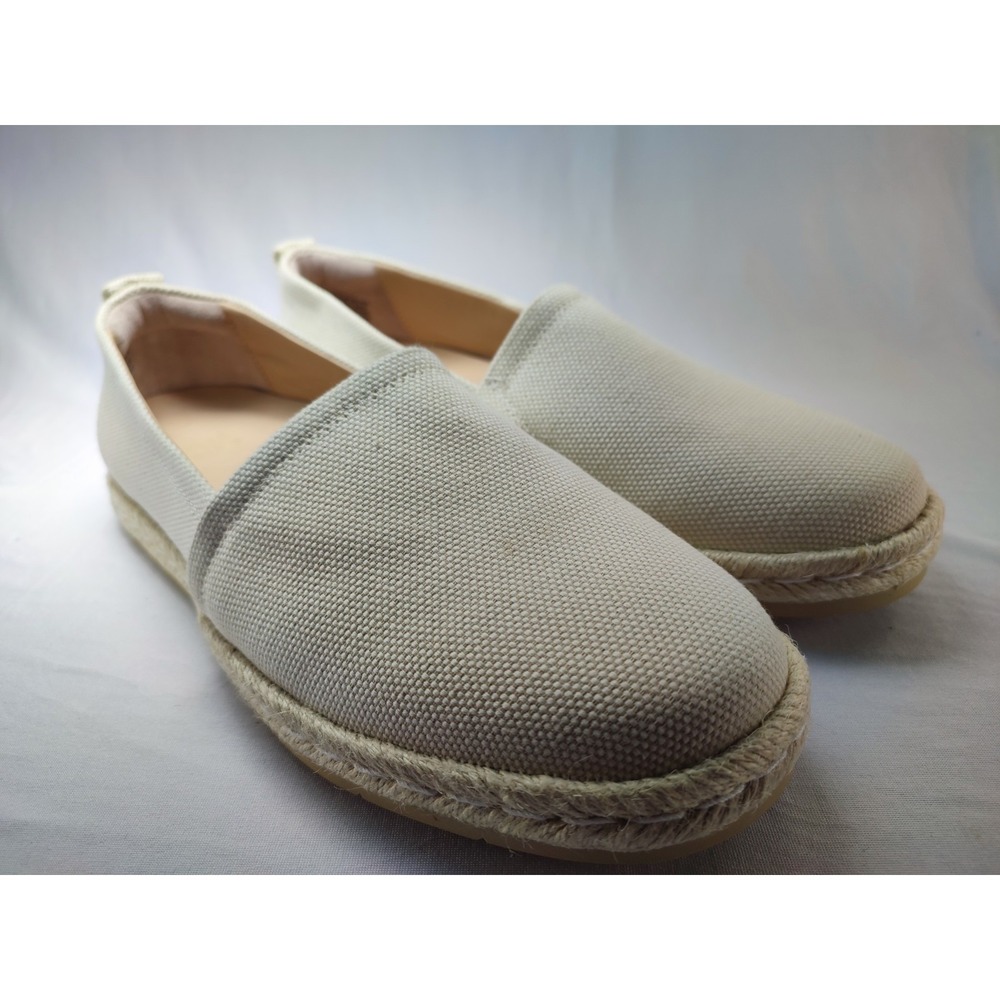 ABEO Isle Slip On Espadrille Natural Canvas Womens Size 10 Flat Loafer